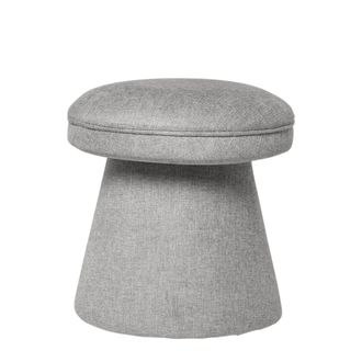 Koketto Home Puff circular con base cónica de tejido gris