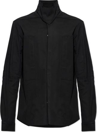 Rick Owens Overshirt - Heren - Casual Overhemden - Zwart - L - Katoen - Overhemden