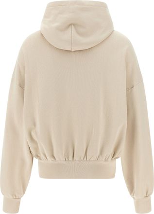 Dolce & Gabbana Logo-Print Fleece Hoodie - Cream