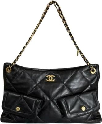 Chanel Pre-owned Vintage Schoudertas - Dames - Vintage Schoudertas - Zwart - ONE Size - Leer - Vintage
