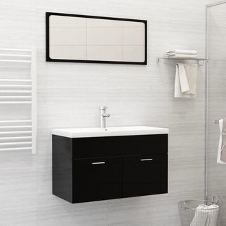 Berkfield Home Built-in Basin with Faucet 81x39x18 cm Ceramic White | Size: 81 x 39 x 18 cm