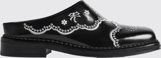 Simone Rocha Mules in pelle di vitello liscia con ricami floreali e punta squadrata