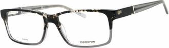 Liz Claiborne Demo Rectangular Mens Eyeglasses CB302 0RJ3 58