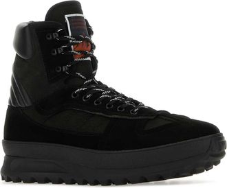 Maison Margiela Mens Black Leather Climber Sneakers