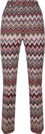 Missoni Pantaloni con motivo a zigzag - Rosso