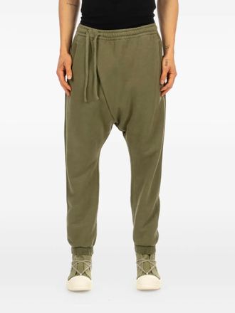 maharishi Kesagiri asymmetrical track pants - men - Hemp/Organic Cotton - S - Green