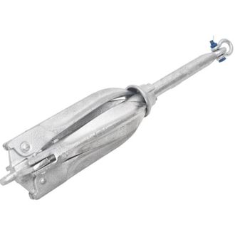 vidaXL Ancla Plegable Hierro Fundido Galvanizado Caliente Plata 10 Kg Vidaxl