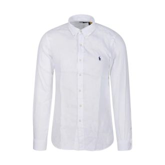 Ralph Lauren Ceramic White L/S Shirt - Heren - Zakelijke Overhemden - Wit - M - Katoen - Overhemden