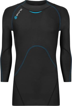 It's Skin Heren Contrast Detail Fitted Technische Top (Zwart)