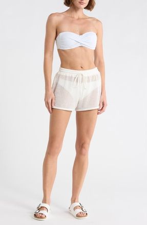Abound Knit Dolphin Hem SHorts in White at Nordstrom Rack, Size X-Small