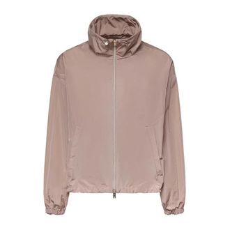 Herno Light Jackets, female, Pink, Size: M High-collar Jacket