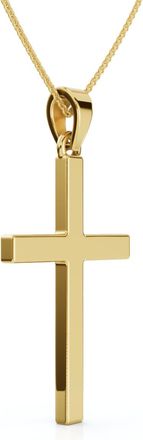 Pompeii3 14k Gold Polished Cross Pendant Necklace & 18 14k Chain