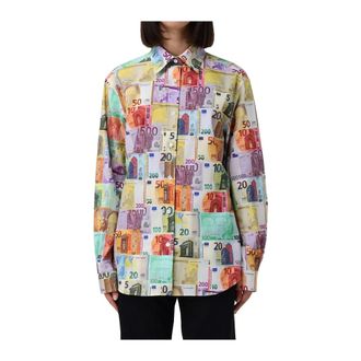 Moschino Camicia Banconote - Dames - Blouses & Shirts - Veelkleurig - Maat: M Katoen