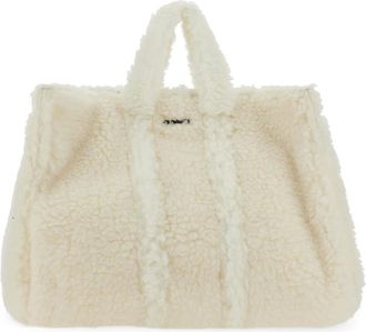 Sunnei Teddy Fleece Bag - female - SUNNEI - Handbags - White - ONE SIZE - Bags