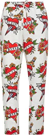 Philipp Plein Trainingsbroeken Love - Heren - Slim Fit Broeken - Veelkleurig - S - Linnen - Broeken