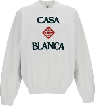Casablanca Casa Way Sweatshirt - Heren - Sweatshirts - Wit - S - Katoen - Hoodies & sweatvesten