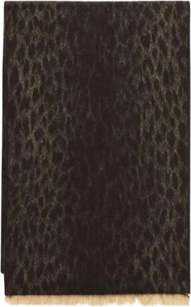 Gucci Zijden Sjaal met Jacquard Patroon - Dames - Accessoires - Bruin - Maat: ONE Size Zijde
