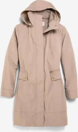 Cole Haan Womens Signature Packable Hooded Rain Jacket - Pink Size Medium