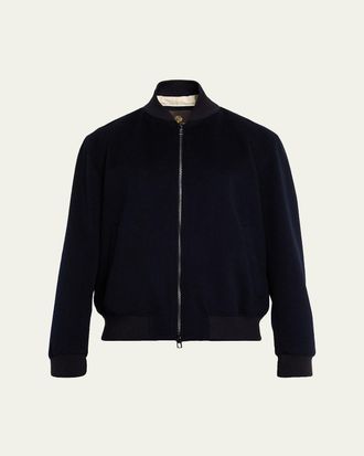 Loro Piana Mens Ivy Cashmere Bomber Jacket