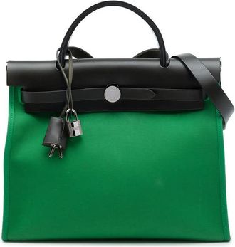 Herm&egrave;s Pre-owned Hermes Toile Herbag Zip 31 Satchel Ladies YP2HX5UUSXBA8D5A