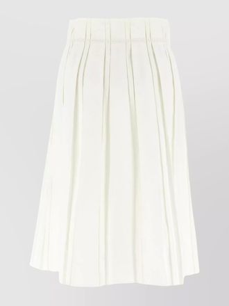 Jil Sander linen pleated midi skirt