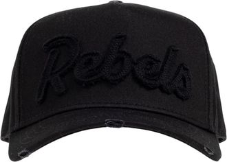 Dsquared2 Appliqu&eacute; Cap - Heren - Petten - Zwart - ONE Size - Katoen - Accessoires