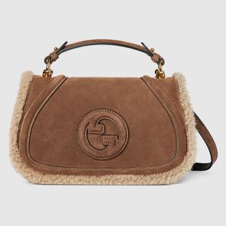 Gucci Blondie Medium Top Handle Bag, Brown, Leather