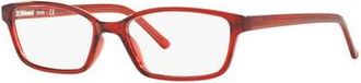 Sferoflex 51mm Rectangle optical glasses in Red at Nordstrom