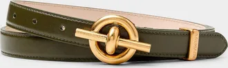 Balmain Mens T-Bar leather belt