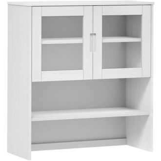 vidaXL Piano Credenza MOLDE Bianco 90x35x100 cm Legno Massello di Pino vidaXL