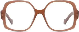 Loewe LW50051I066 Square Full-Rim Acetate Eyeglasses - Red