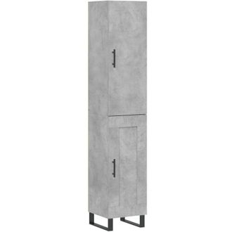 vidaXL Vidaxl - Aparador De Madera Contrachapada Gris Hormig&oacute;n 34,5x34x180 Cm