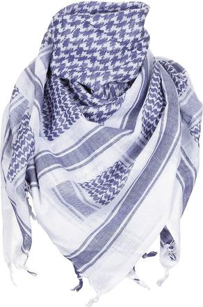 MFH PLO Shemagh Fringe Scarf, blue/white, XXL
