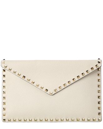 Valentino Rockstud Grainy Leather Pouch