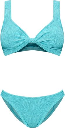 Hunza G Bikini Juno con effetto increspato - Blu