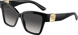 Dolce & Gabbana DG4470F Asian Fit 501/8G Womens Sunglasses Black Size 54