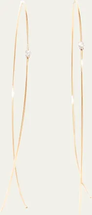 Lana Jewelry 14K Gold Large Upside Down Hoops with Diamonds