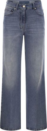 PESERICO Stretch Cotton Denim Trousers