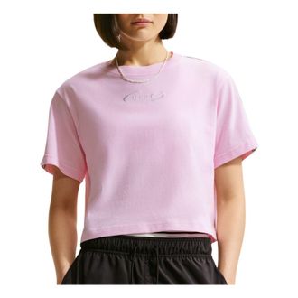 Nike (WMNS) Nike Sportswear Classic Loose-Fit Cropped T-shirt Pink Foam IR7870-663
