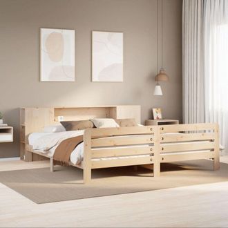 vidaXL Vidaxl - Estructura De Cama Sin Colch&oacute;n Madera Maciza De Pino 180x200 Cm