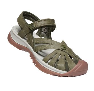 Keen Womens Rose Leather Sandal In Forest Night