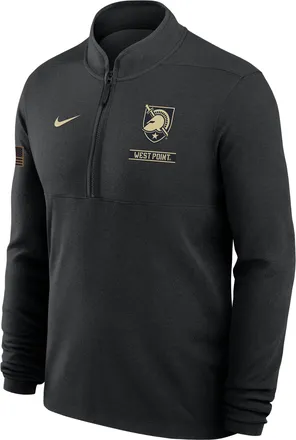 Nike Army 2026 Military Appreciation Stride Nike Mens Dri-FIT College 1/2-Zip Long-Sleeve Top in Black | IV8019-010
