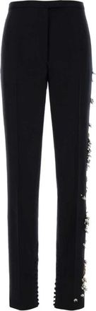 Dries Van Noten Pandoris pant - Dames - Slim Fit Broeken - Blauw - M - Wol - Broeken