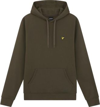 Lyle & Scott Hooded Pullover Midlayer - Heren - Hoodies - Groen - M - Katoen - Hoodies & sweatvesten