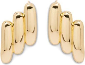 Brook & York Harper Curve Statement Stud Earrings in Gold at Nordstrom