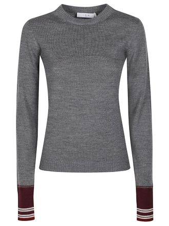 Iro Grey Muse Fitted Merino Wool Sweater