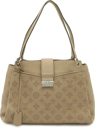 Louis Vuitton Galle White Mahina Leather Shoulder Bag Tote Bag (Pre-Owned)