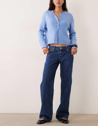 Cotton On Jeans dritti a vita bassa color blu bayside