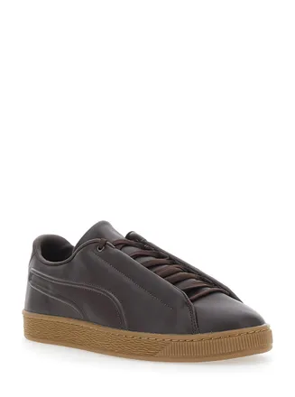 Puma Mens Sneakers Suede Modern Lth Brown And Rubber Trainers