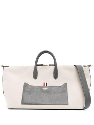 Thom Browne Tool canvas shopper - Beige